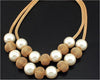 Pearl Metal Ball Women Chokers Statement Jewelry