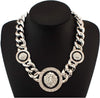 Lion Head Chunky Acrylic Chain Statement Necklace