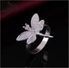 Crystal Zircon Dragonfly Jewelry Finger Rings