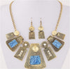 Created Gemstone Maxi Collier Necklace Earring