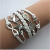 Leather Jewelry Bracelet Multi Double Layer Infinity